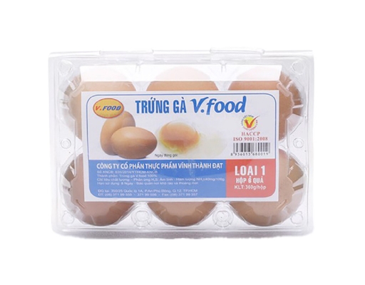 Hộp 6 Quả Trứng Gà Vfood Size L 6 quả Vfood ảnh 0