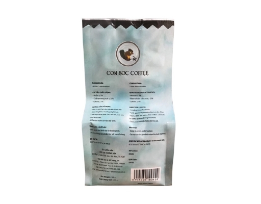 Gói Cà Phê Hạt 100% Con Sóc 200g Robusta ảnh 1