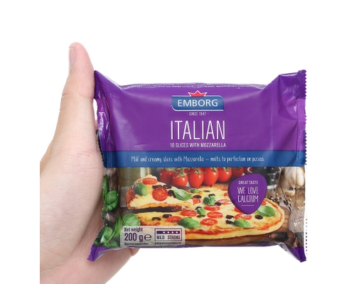Phô Mai Lát Italian Với Mozza 200g Emborg ảnh 3