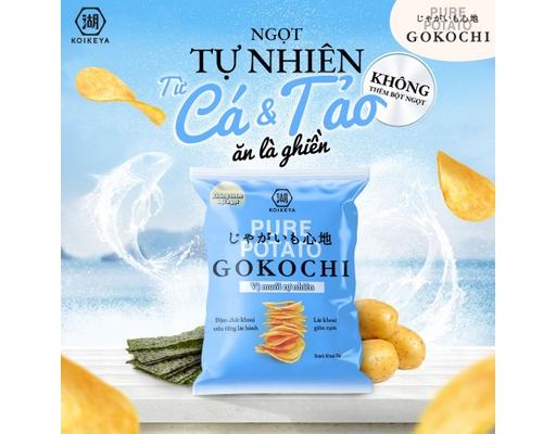 Snack Khoai Tây Vị Muối Tự Nhiên 65g Gokochi ảnh 2
