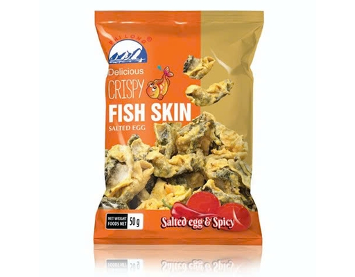 Da Cá Phi Long Thơm Giòn Vị Trứng Muối Cay 50g