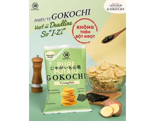 Snack Khoai Tây Vị Rong Biển Gokochi 65g