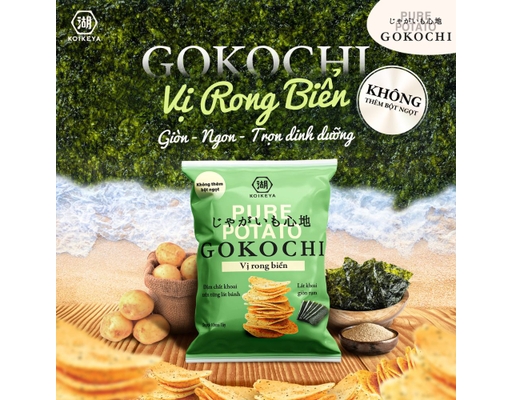 Snack Khoai Tây Vị Rong Biển Gokochi 65g