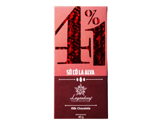 Sôcôla Sữa Không Đường Alva 41% Cacao 80g Legendary ảnh 0