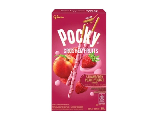 Bánh Que Pocky Trái Cây Nghiền Vị Sữa Chua Dâu Đào 38g Glico ảnh 0