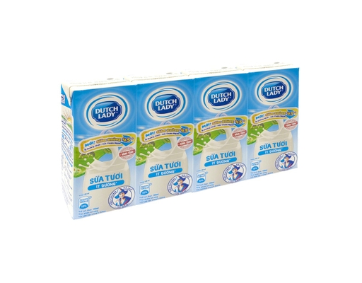 Lốc 4 Hộp Sữa Tươi Tiệt Trùng Dutch Lady Ít Đường 180ml Dutch Lady ảnh 0