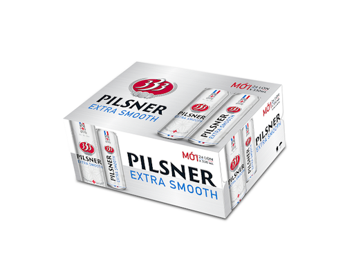 Thùng 24 Lon Bia 333 Pilsner Extra Smooth 330ml 333 ảnh 2