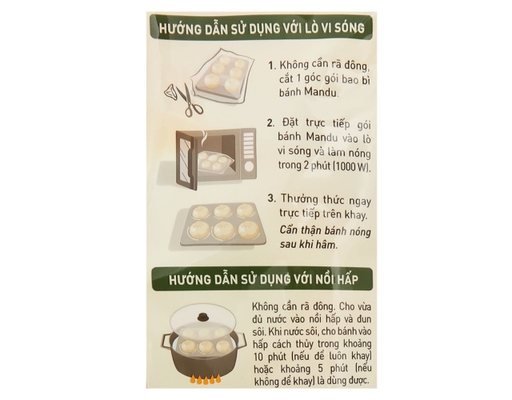 Bánh Mandu Ăn Sáng Nhân Thịt 132g CJ Foods ảnh 3