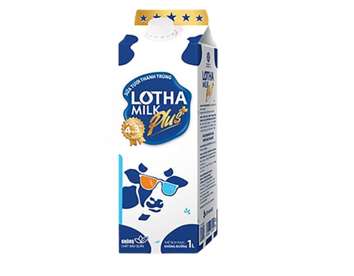 Sữa Tươi Thanh Trùng Không Đường Plus+ 1L Lothamilk ảnh 0
