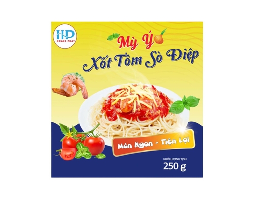 Mỳ Ý Xốt Tôm Sò Điệp 250g Hoàng Phát ảnh 0