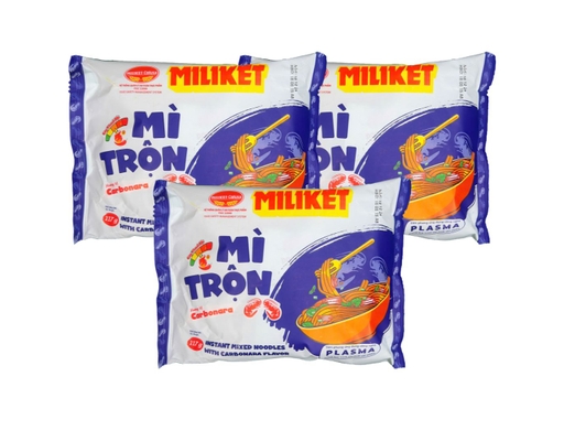 Thùng 16 Gói Mì Trộn Miliket Vị Phô Mai Carbonara Gói 117G Miliket ảnh 0