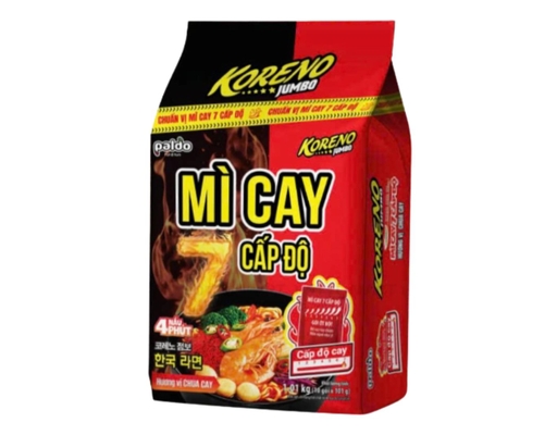 Lốc 10 Gói Mì Cay Koreno Jumbo 7 Cấp Độ Vị Chua Cay 101g Koreno ảnh 0