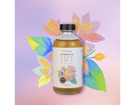 Trà Kombucha True Hoa Nhài 330ml Vgreen ảnh 1