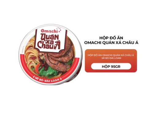 Mì Omachi Quán Xá Châu Á Vị Bò Đài Loan Hộp 95G Omachi ảnh 1
