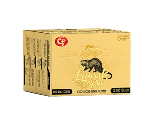 Hộp 8 Gói Cà Phê Túi Lọc Luwak Bold 10g Con Chồn Vàng ảnh 0