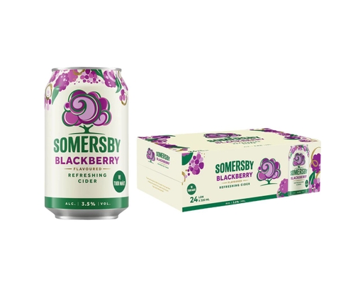 Thùng 24 Lon Nước Táo Lên Men Mâm Xôi 320ml Somersby ảnh 0