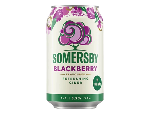 Thùng 24 Lon Nước Táo Lên Men Mâm Xôi 320ml Somersby ảnh 1