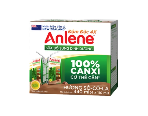 Lốc 4 Hộp Sữa Nước Anlene Đậm Đặc Vị Socola 110mlml Anlene ảnh 0