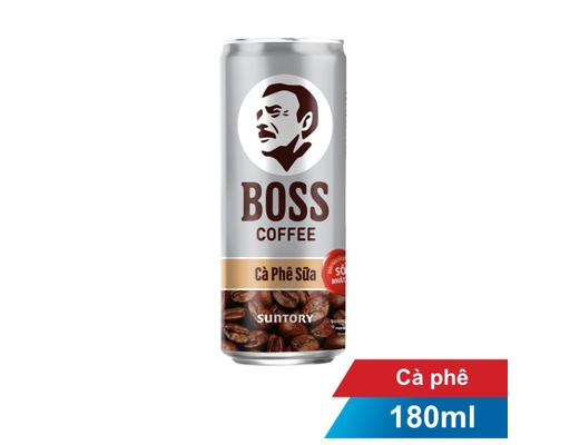 Cà Phê Sữa Với Hạt Cà Phê 100% Nguyên Chất 180ml Boss ảnh 0