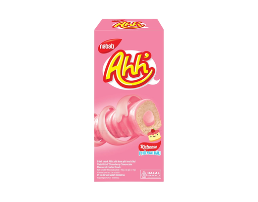 Bánh Phủ Kem Phô Mai Dâu Hộp 90g Ahh ảnh 0