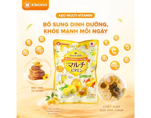 Kẹo Vitamin Mật Ong Chanh 15g Eikodo ảnh 2