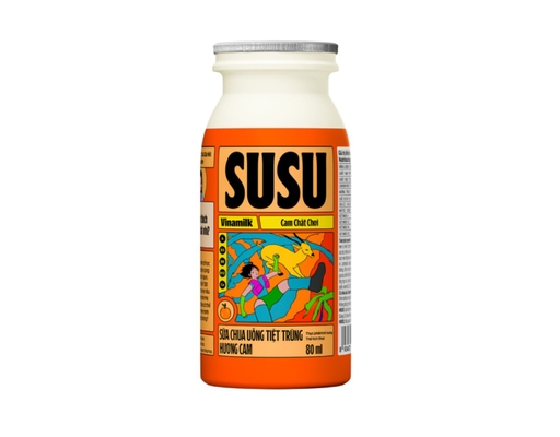 Lốc 6 Chai Sữa Chua Uống Hương Cam 80ml Susu ảnh 1