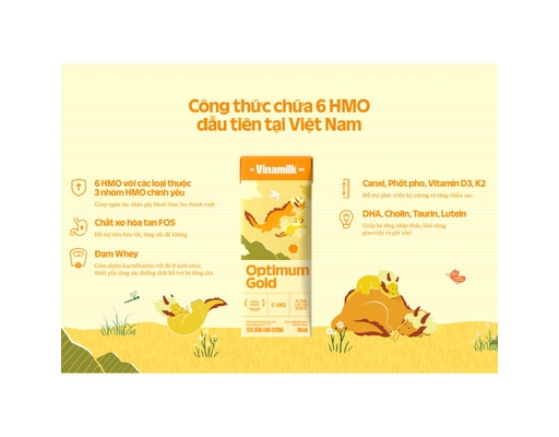 Lốc 4 Hộp Sữa Uống Dinh Dưỡng Vinamilk Optimum Gold 180ml Vinamilk ảnh 1