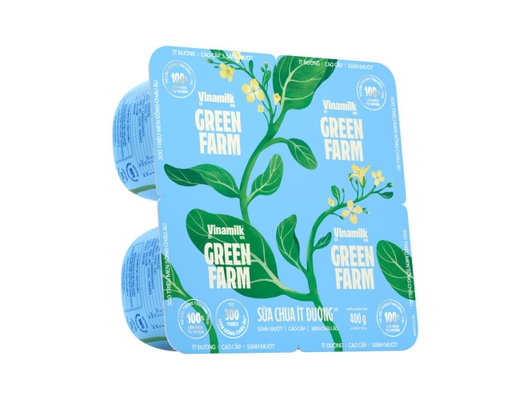 Sữa Chua Ăn Love Yogurt Green Farm Ít Đường 4 x 100g Vinamilk ảnh 1