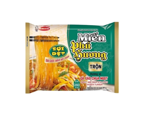Miến Trộn Sợi Dẹt Gà Xào Chua Ngọt 60g Phú Hương ảnh 0