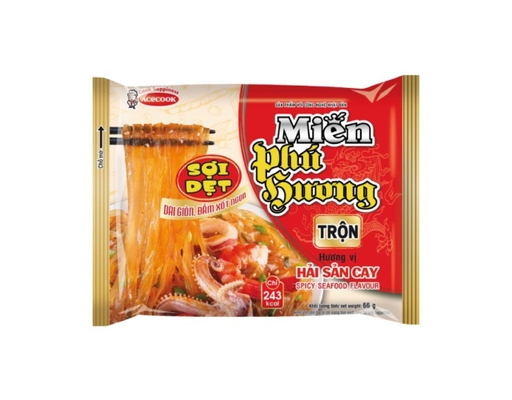 Miến Trộn Sợi Dẹt Hải Sản Cay 66g Phú Hương ảnh 0