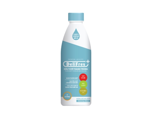 Sữa Tươi Thanh Trùng Ít Đường 900ml Delifres+ ảnh 0