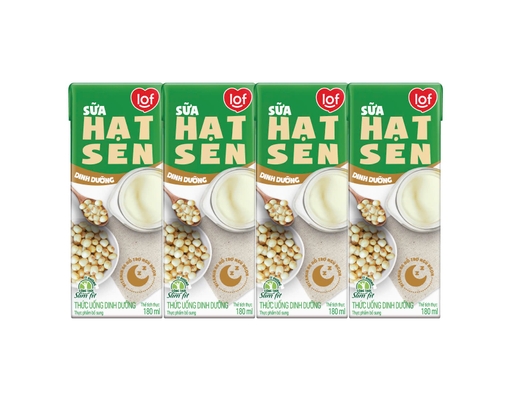 Lốc 4 Hộp Thức Uống Dinh Dưỡng Sữa Hạt Sen 180ml Lof ảnh 0