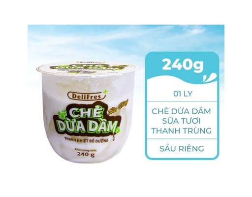 Chè Dừa Dầm Sầu Riêng 240g Delifres+ ảnh 1