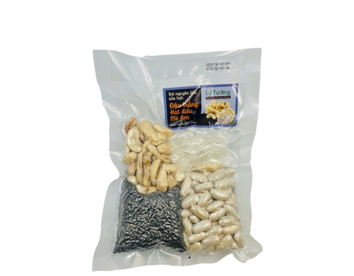 Set Nguyên Liệu Sữa Hạt Đậu Trắng, Hạt Điều, Mè Đen Lý Tưởng 115g Thực Phẩm Lý Tưởng ảnh 0