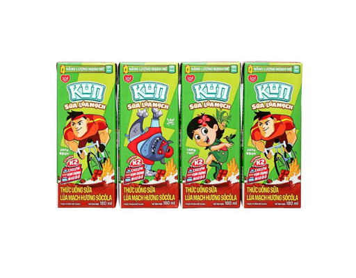 Lốc 4 Hộp Sữa Socola Lúa Mạch Lof Kun 180ml Kun ảnh 0