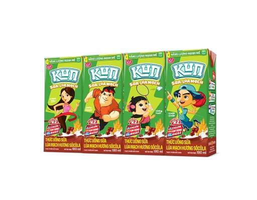 Lốc 4 Hộp Sữa Socola Lúa Mạch Lof Kun 180ml Kun ảnh 1