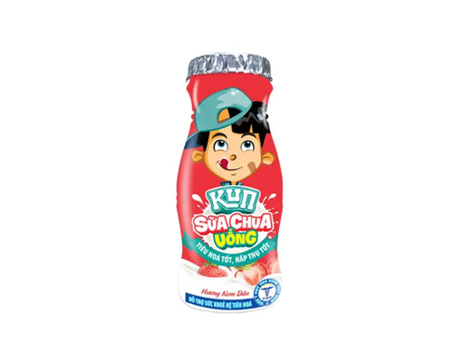 Lốc 6 Sữa Chua Uống Tiệt Trùng Hương Kem Dâu 85ml Kun ảnh 2