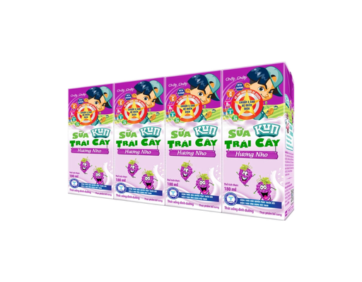 Thùng 48 Hộp Sữa Trái Cây Lof Kun Hương Nho 180ml Kun ảnh 1