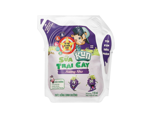 Sữa Trái Cây Lof Kun Hương Nho Túi 110ml Kun ảnh 1