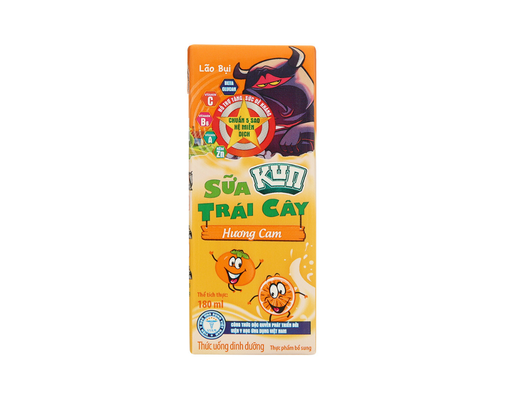 Lốc 4 Hộp Sữa Trái Cây Lif Kun Hương Cam 180ml Kun ảnh 2