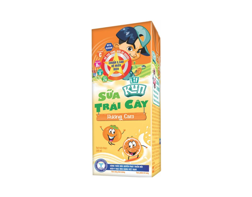 Thùng 48 Hộp Sữa Trái Cây Lof Kun Hương Cam 180ml Kun ảnh 2