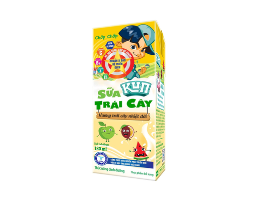 Lốc 4 Hộp Sữa Trái Cây Nhiệt Đới Lof Kun 180ml Kun ảnh 1