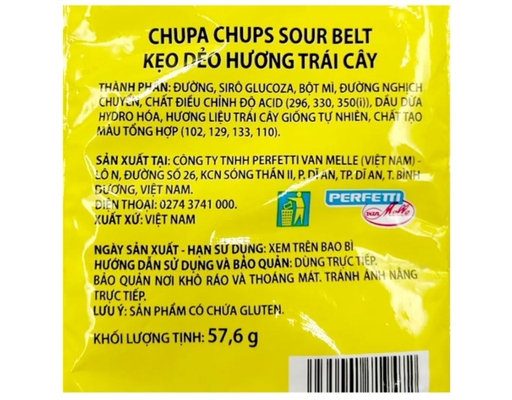 Kẹo Dẻo Sour Belt 57.6g Chupa Chups ảnh 2