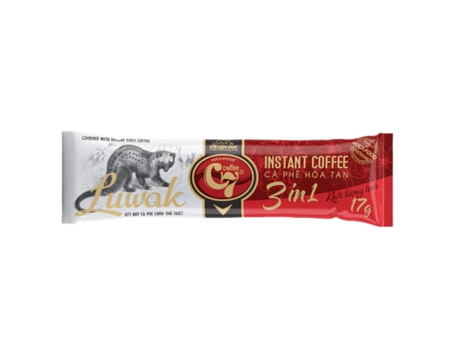 Cà Phê Hòa Tan 3In1 Luwak C7 - Hộp 18 x 17g Con Chồn Vàng ảnh 1