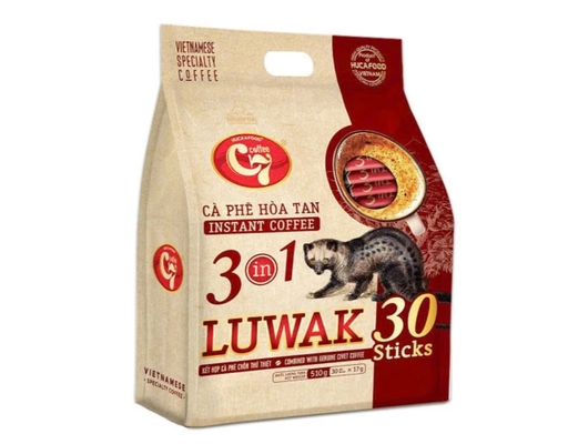 Cà Phê Hòa Tan 3In1 Luwak C7 - Túi 30 x 17g Con Chồn Vàng ảnh 0