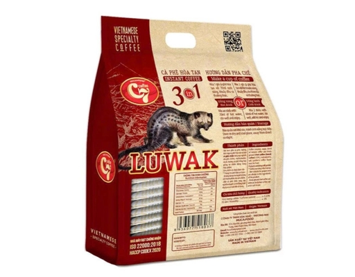 Cà Phê Hòa Tan 3In1 Luwak C7 - Túi 30 x 17g Con Chồn Vàng ảnh 1