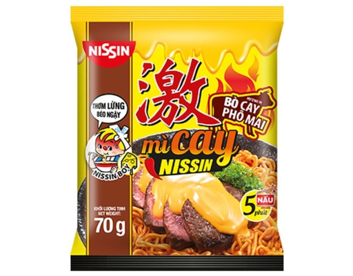 Mì Xào Nissin Vị Bò Cay Phô Mai Gói 70g Nissin ảnh 0