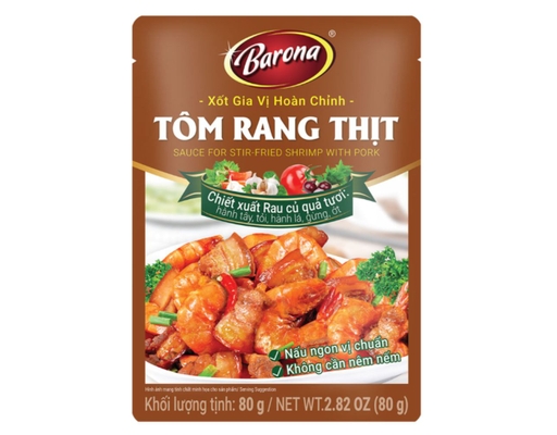 Xốt Gia Vị Hoàn Chỉnh - Tôm Rang Thịt 80g Barona ảnh 0