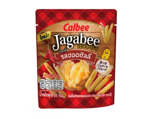 Snack Khoai Tây Jagabee Vị Ớt Cay 36g Calbee ảnh 0