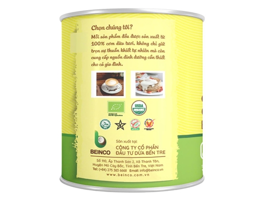 Kem Sữa Dừa Đặc Béo Organic Delta Coco Lon 300g Delta Coco ảnh 1